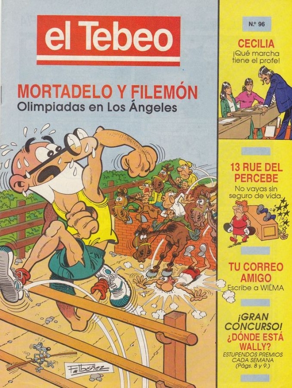 Zz VENDIDO COMIC EL TEBEO Nº 96 MORTADELO Y FILEMON, CECICLIA, CHARLIE, 13 RUE DEL PERCEBE, ETC.  VENDIDO